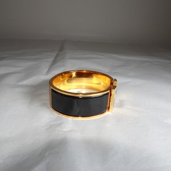 Hermes Clic Clac H Enamel Bracelet Black - Picture 2 of 12